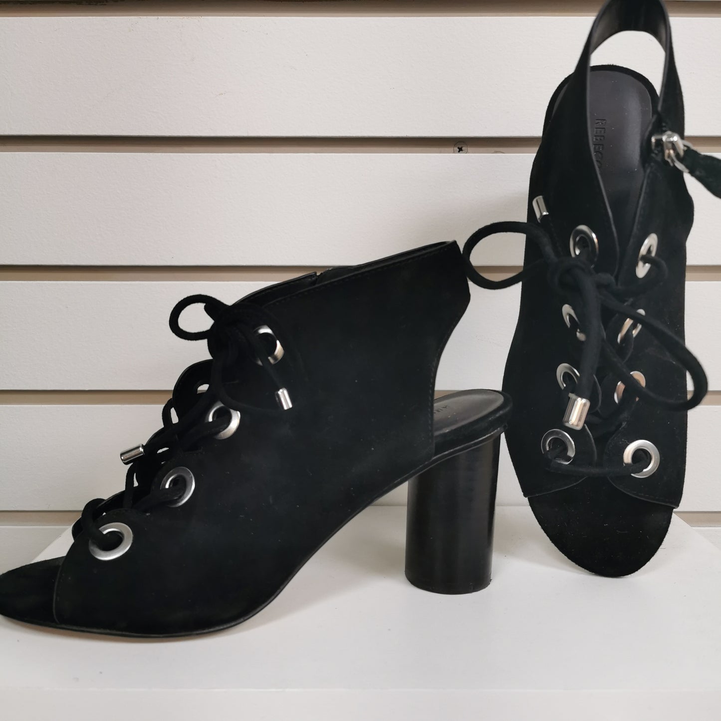 Rebecca Minkoff Suede Open-toe Bootie Sz 8