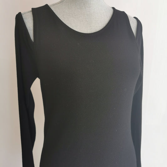 Velvet Cold Shoulder Stretchy Dress - Chic Thrills 