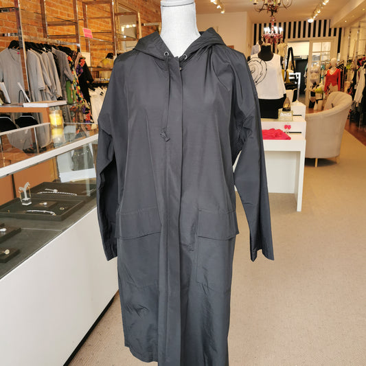 Eileen Fisher Hooded Raincoat XL - Chic Thrills 