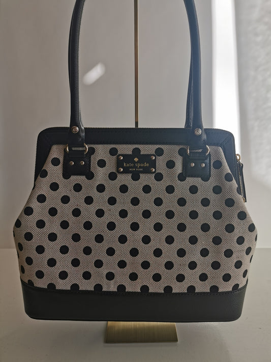 #20 Kate Spade Polka Dot Canvas Bag