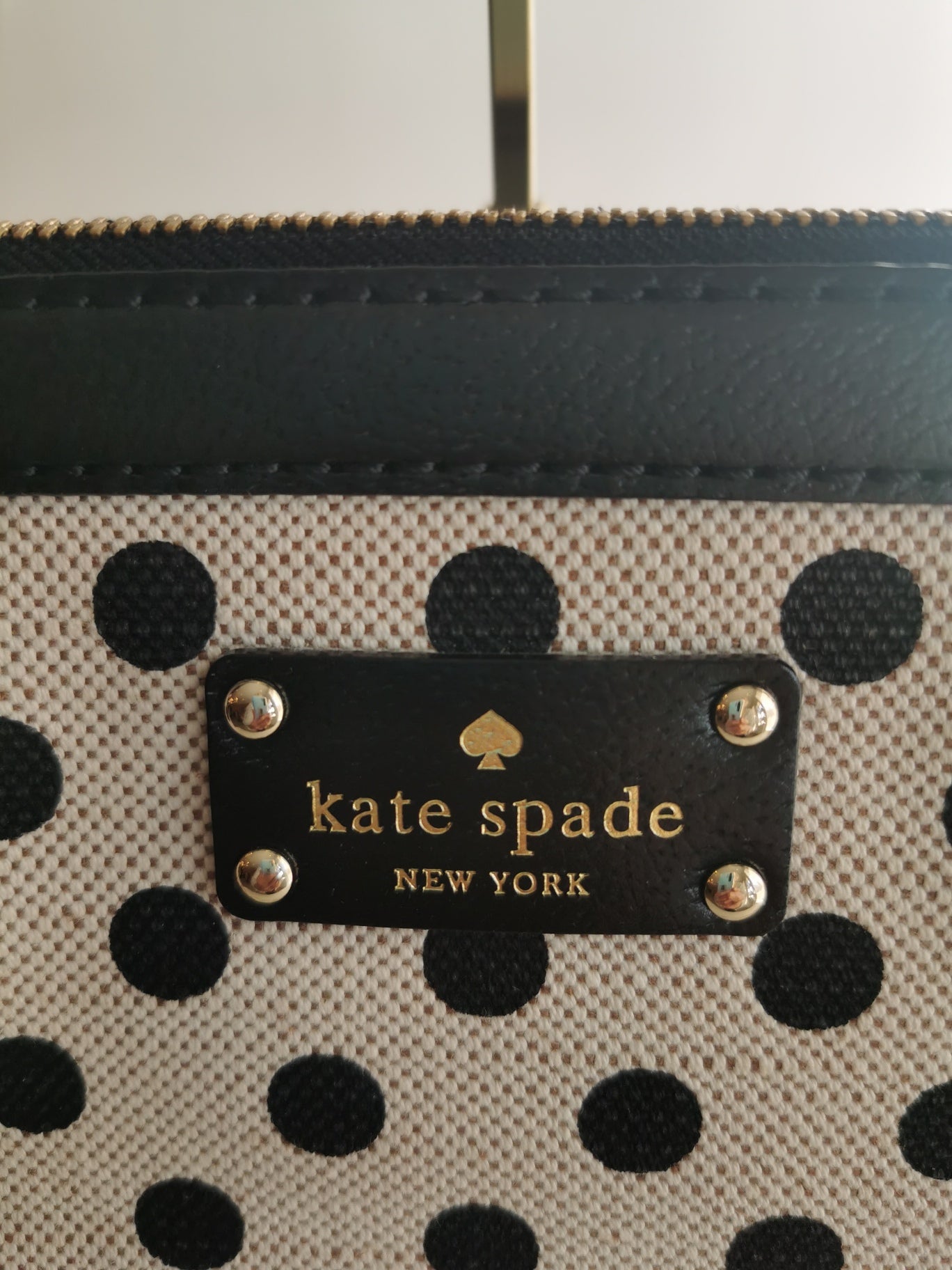 #20 Kate Spade Polka Dot Canvas Bag