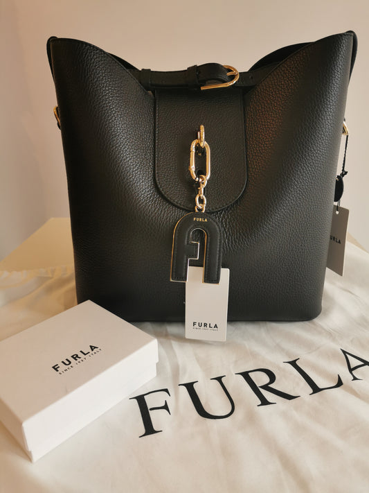 #25 Furla Net Hobo Bag and Key Chain