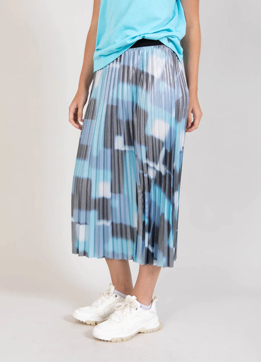 Coster Pleated Print Skirt