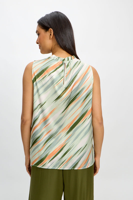 Emproved Woven Sleeveless Print Top