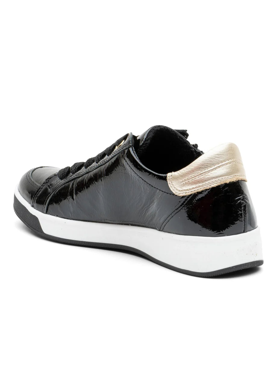 Ara Black Patent Sneaker
