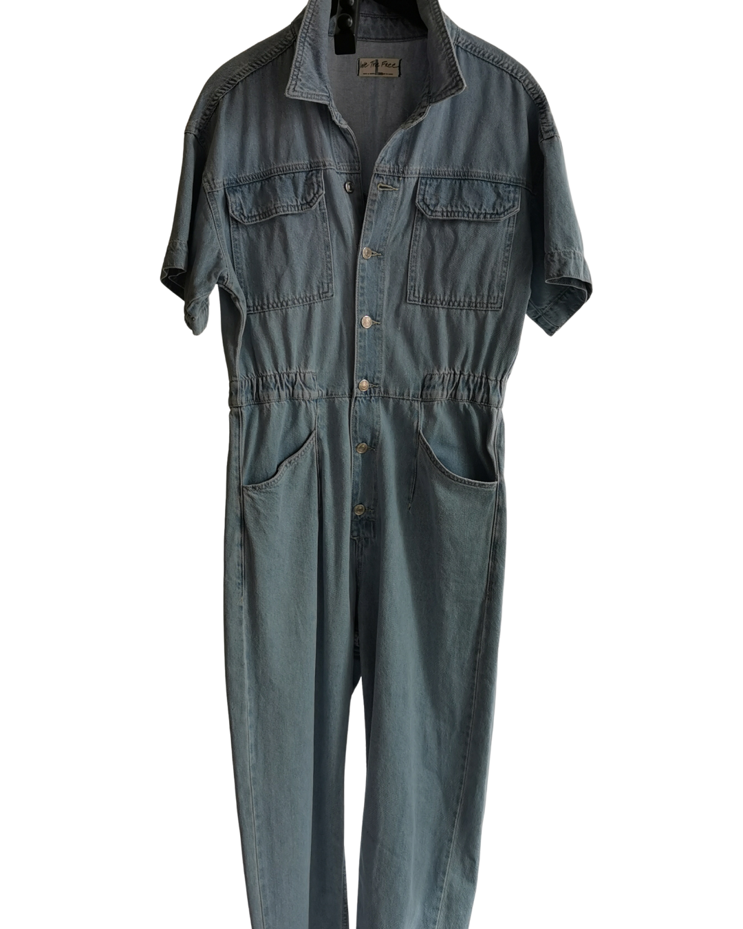 26-112 We The Freee Denim Jumpsuit L - Chic Thrills 