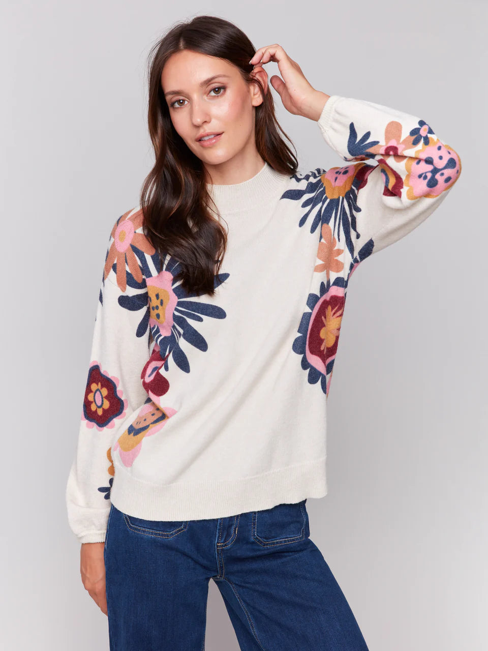 FILL THE BILL 19SS FLORAL STRIPE SKIRT Dollar Bill Flower