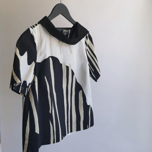 25-19 Peruzzi Print Cotton Blouse Sz 4