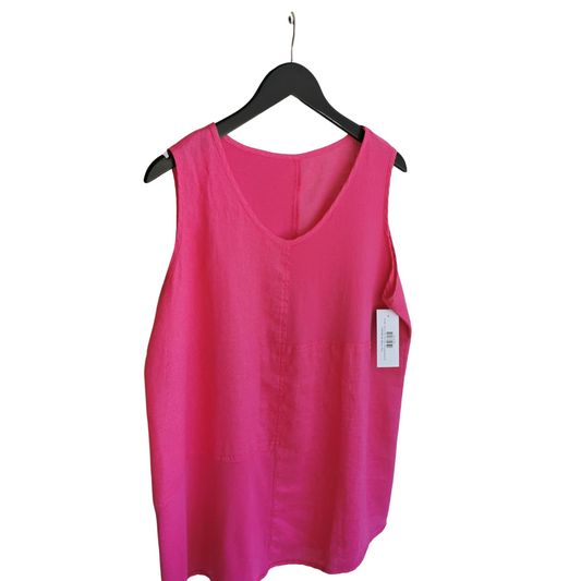 25-14 No Brand Hot Pink Linen Top XL/XXL - Chic Thrills 